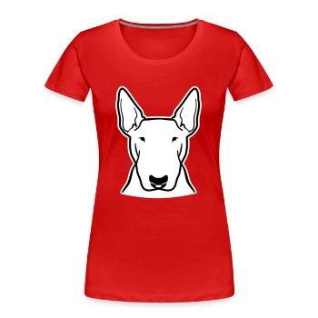Bull terrier - Women's Premium Organic T-Shirt - red - Front - Mia (176cm)