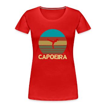 Capoeira Woman | Capoeira Design - Women's Premium Organic T-Shirt - red - Front - Mia (176cm)