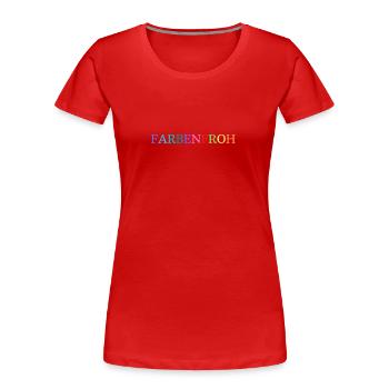 Farbenfroh - Frauen Premium Bio T-Shirt - Rot - Vorne - Mia (176cm)