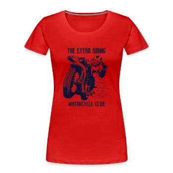 Das Extra Reiten - Frauen Premium Bio T-Shirt - Rot - Vorne - Mia (176cm)