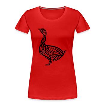 Goose Tribal Tattoo - Women's Premium Organic T-Shirt - red - Front - Mia (176cm)