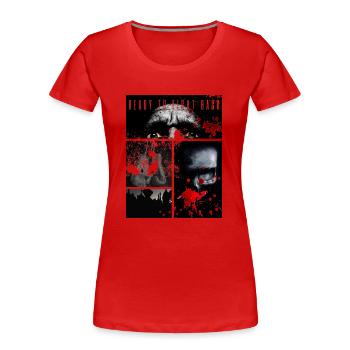 "Ready to fight back" - Women's Premium Organic T-Shirt - red - Front - Mia (176cm)