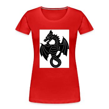 Dragon Flying - Frauen Premium Bio T-Shirt - Rot - Vorne - Mia (176cm)