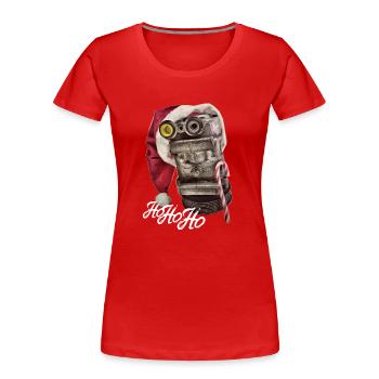 HoHoHo car parts with Christmas hat - Women's Premium Organic T-Shirt - red - Front - Mia (176cm)