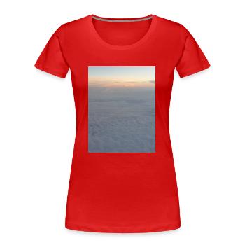 Himmel - Frauen Premium Bio T-Shirt - Rot - Vorne - Mia (176cm)