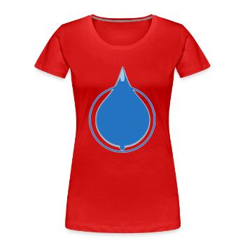 Water Drop - T-shirt bio Premium Femme - rouge - Devant - Mia (176cm)