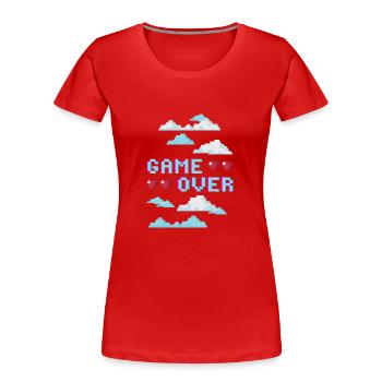 GAME OVER - Frauen Premium Bio T-Shirt - Rot - Vorne - Mia (176cm)