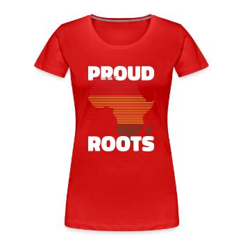 black history month Afrika Wurzeln Geeschenk - Frauen Premium Bio T-Shirt - Rot - Vorne - Mia (176cm)