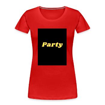 fun - Frauen Premium Bio T-Shirt - Rot - Vorne - Mia (176cm)