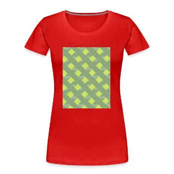 Green lines - Women's Premium Organic T-Shirt - red - Front - Mia (176cm)