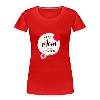 Beste Mutter im Zentrum - Frauen Premium Bio T-Shirt - Rot - Vorne - Mia (176cm)
