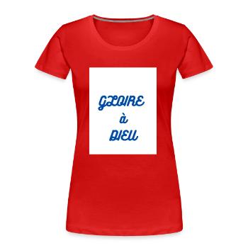 le créateur - T-shirt bio Premium Femme - rouge - Devant - Mia (176cm)