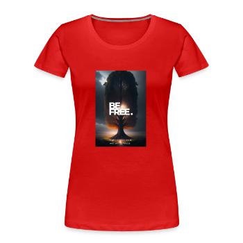 Licht kann nicht ohne Dunkelheit existieren - Frauen Premium Bio T-Shirt - Rot - Vorne - Mia (176cm)