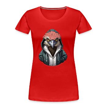 Cool Emu en vêtements décontractés - T-shirt bio Premium Femme - rouge - Devant - Mia (176cm)