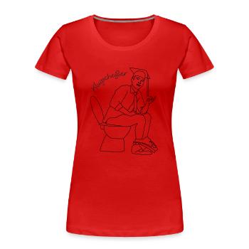 Klugscheisser 5 - T-shirt bio Premium Femme - rouge - Devant - Mia (176cm)