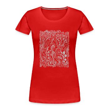 Muster Psychedelic Art - Frauen Premium Bio T-Shirt - Rot - Vorne - Mia (176cm)