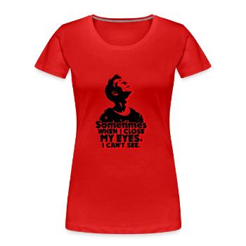 Dreams - Women's Premium Organic T-Shirt - red - Front - Mia (176cm)