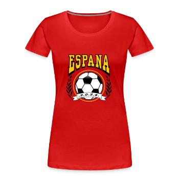 Euro 2024 Shirts Spain Football Football Soccer - Women's Premium Organic T-Shirt - red - Front - Mia (176cm)