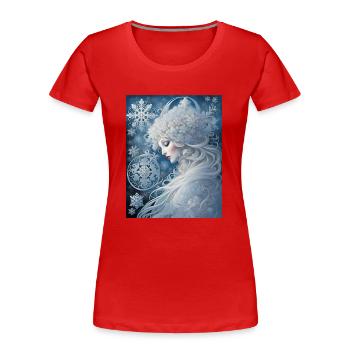 La cinquième plus jeune fille de Winter s’appelle Dream - T-shirt bio Premium Femme - rouge - Devant - Mia (176cm)
