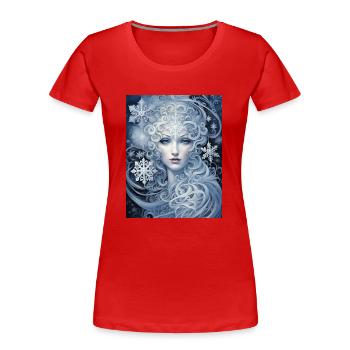 Starry est la femme de l’hiver - T-shirt bio Premium Femme - rouge - Devant - Mia (176cm)