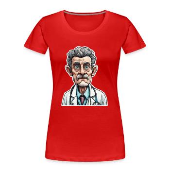 Médecin / professionnel de la santé / médecin / profession / spécialiste - T-shirt bio Premium Femme - rouge - Devant - Mia (176cm)