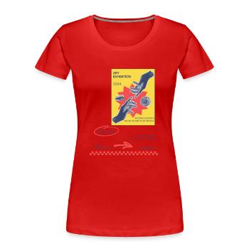 Visions a dévoilé une exposition d’art captivante - T-shirt bio Premium Femme - rouge - Devant - Mia (176cm)