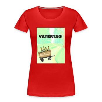 Vatertag - Frauen Premium Bio T-Shirt - Rot - Vorne - Mia (176cm)