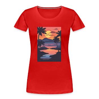 Summer in the South - Women's Premium Organic T-Shirt - red - Front - Mia (176cm)