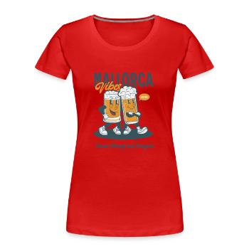 Malle - Frauen Premium Bio T-Shirt - Rot - Vorne - Mia (176cm)