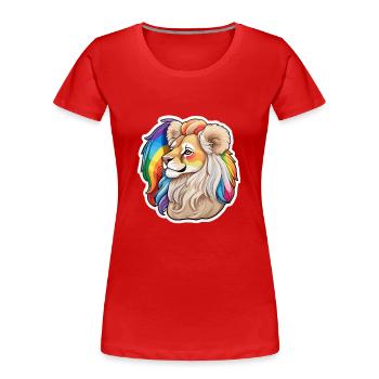 Be Pride - Frauen Premium Bio T-Shirt - Rot - Vorne - Mia (176cm)