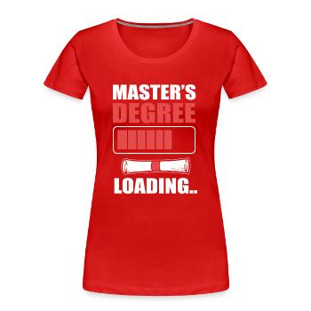 Master's Degree Graduation Ceremony - Women's Premium Organic T-Shirt - red - Front - Mia (176cm)