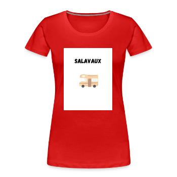 I love Camping - Frauen Premium Bio T-Shirt - Rot - Vorne - Mia (176cm)