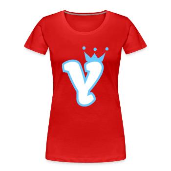Monogramm Y Kleinkind Jungen Krone - Frauen Premium Bio T-Shirt - Rot - Vorne - Mia (176cm)