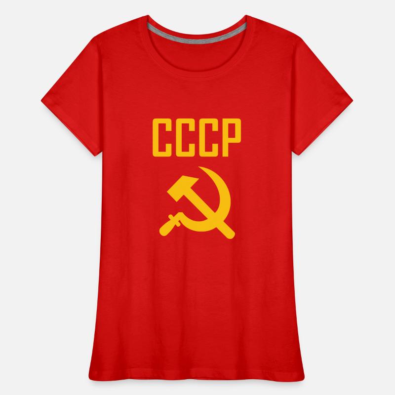 Soviet - Hammer and Sickle Soviet Union - Communist Women's Premium Organic T-Shirt