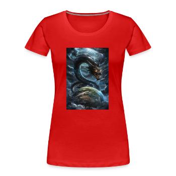 Basilisk Mythologie Mythos Geschenk - Frauen Premium Bio T-Shirt - Rot - Vorne - Mia (176cm)