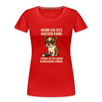 Pablo Sagesse - T-shirt bio Premium Femme - rouge - Devant - Mia (176cm)