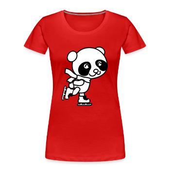 ice skating schlittschuhe laufen skates skating36 - Frauen Premium Bio T-Shirt - Rot - Vorne - Mia (176cm)