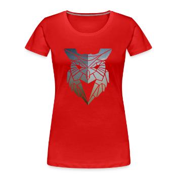heulen - Frauen Premium Bio T-Shirt - Rot - Vorne - Mia (176cm)