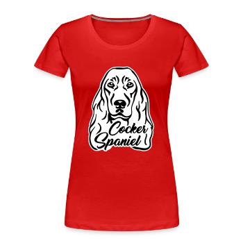 Cocker Spaniel - Women's Premium Organic T-Shirt - red - Front - Mia (176cm)