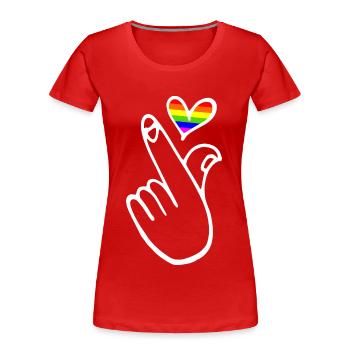 Lgbt lgbtq - Frauen Premium Bio T-Shirt - Rot - Vorne - Mia (176cm)