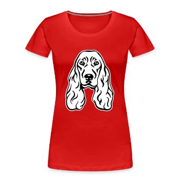 Cocker Spaniel - Women's Premium Organic T-Shirt - red - Front - Mia (176cm)