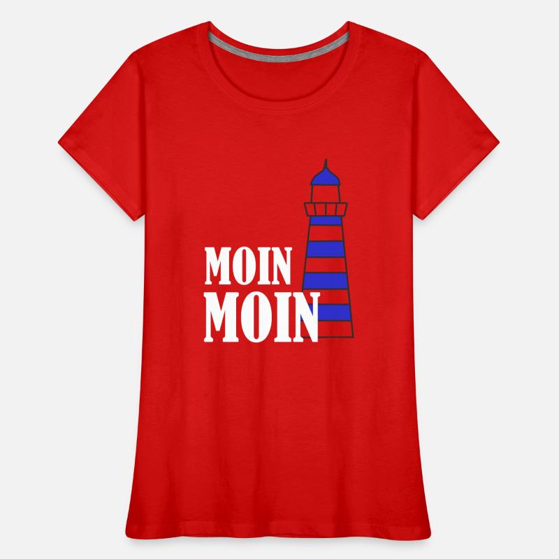 Leuchturm moin Frauen Premium Bio T-Shirt
