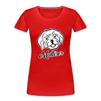 Malteser - Frauen Premium Bio T-Shirt - Rot - Vorne - Mia (176cm)