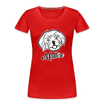 Malteser - Frauen Premium Bio T-Shirt - Rot - Vorne - Mia (176cm)
