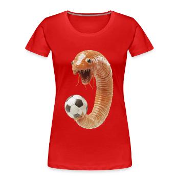 Wurm - Frauen Premium Bio T-Shirt - Rot - Vorne - Mia (176cm)