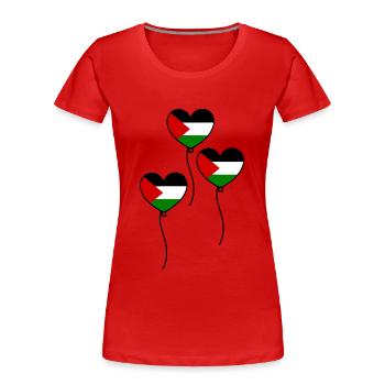 palestina - Women's Premium Organic T-Shirt - red - Front - Mia (176cm)