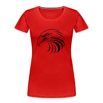 Adler/Eagle - Frauen Premium Bio T-Shirt - Rot - Vorne - Mia (176cm)