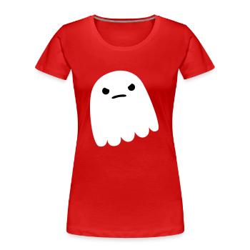 Sehr unglücklicher Geist (wütender Geist) - Frauen Premium Bio T-Shirt - Rot - Vorne - Mia (176cm)