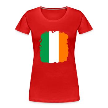Irland Flagge Vintage Irische Fahne Dublin - Frauen Premium Bio T-Shirt - Rot - Vorne - Mia (176cm)