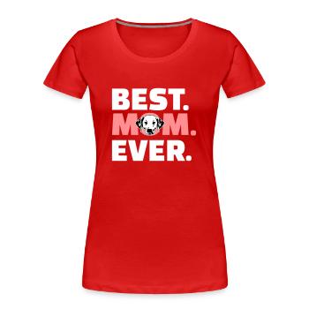 Dalmatiner - Frauen Premium Bio T-Shirt - Rot - Vorne - Mia (176cm)